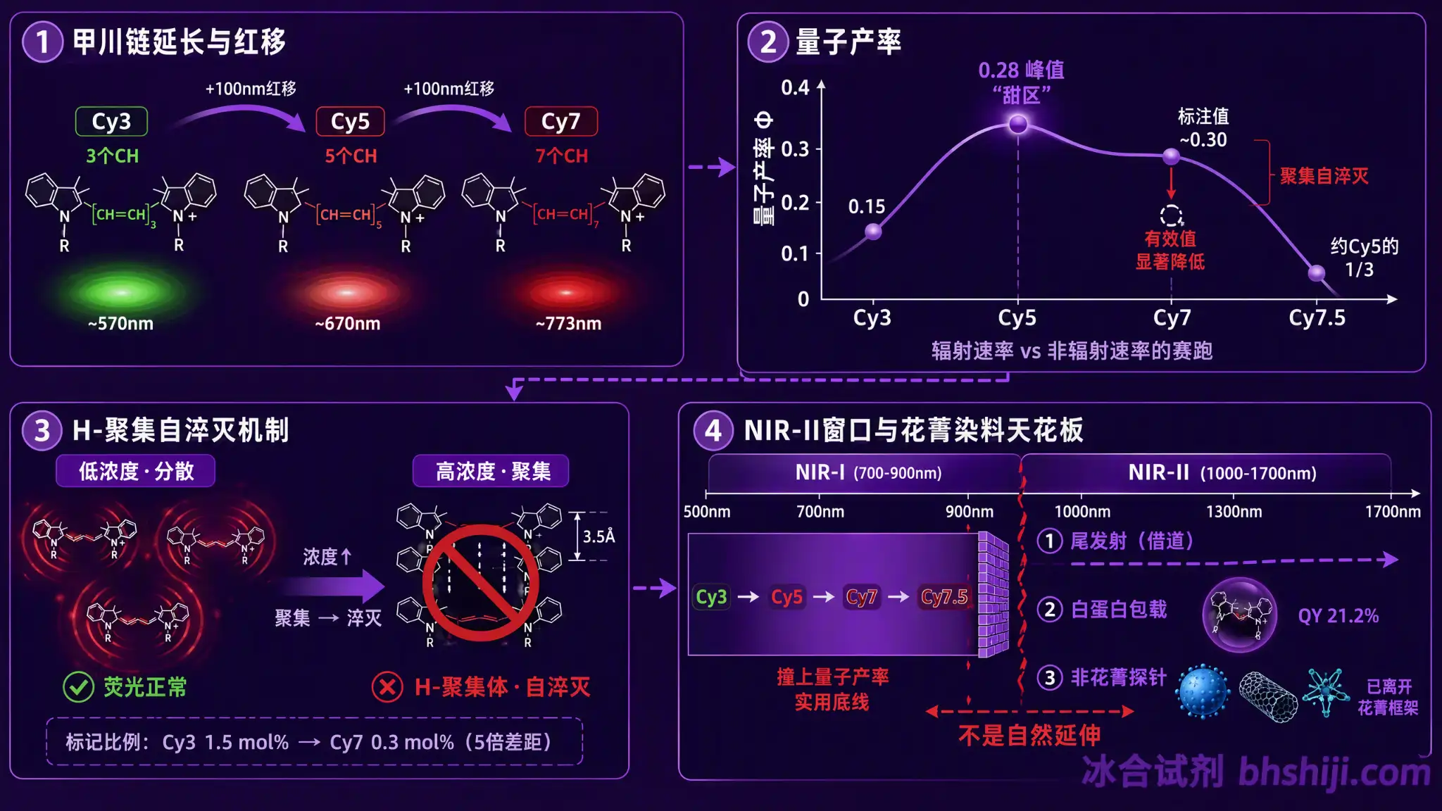 花菁染料的"波长陷阱"：甲川链延长的连锁代价与NIR-II的物理天花板